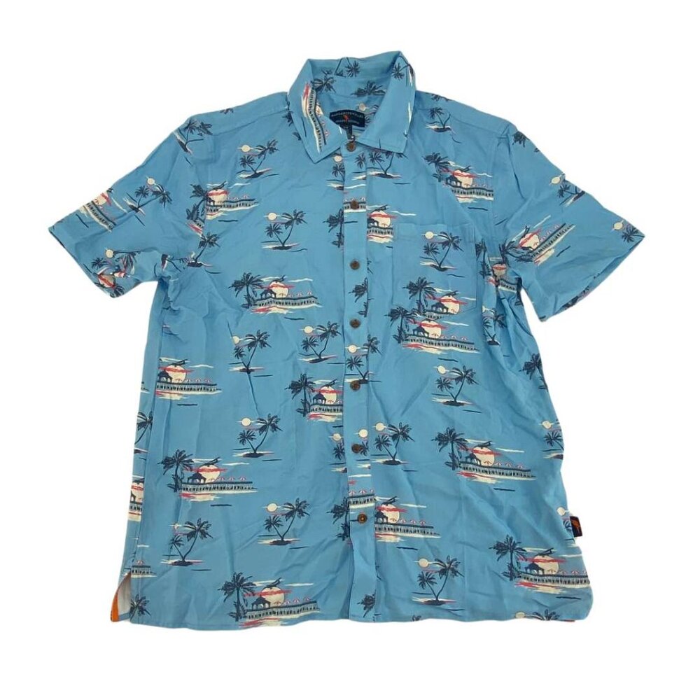 Margaritaville Men's Short Sleeve Shirt: Topical Print | Button-Up | Medium *NEW
